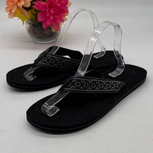 Quicksilver Black Patterned Women's Sandals Size 11 FFT9191A